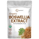 Orgánica Boswellia Serrata Extract Powder, 8 onzas, Pure Boswellia Suplemento con 65% de ácido boswellico, soporta articulaciones, rodillas y huesos Salud, No GMO, Pet Friendly, India Origin