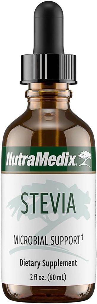 NutraMedix Sweet Leaf Stevia Liquid Drops - Sugar Free Sweetener del puro extracto de hojas de Stevia para soporte microbiano - Bajo Carb, No Añadido Sugar (2 oz / 60 ml)