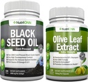 Black Seed Oil Softgels & Olive Leaf Extract Capsules Combo - Targeted Immune Support