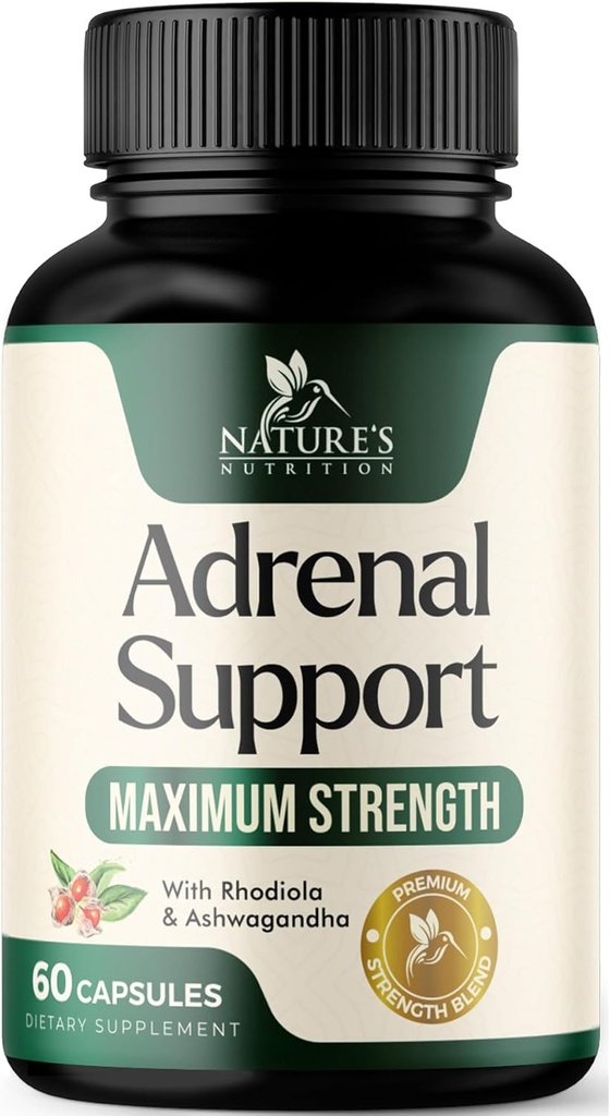Suplementos de Apoyo Adrenal Complejo Cortex, Mejor Suplemento Energético, apoya los niveles de salud y energía de Cortisol, Daily Ashwagandha for Women & Men, apoya el sistema Adrenal Fatigue & Immune, 60 cápsulas