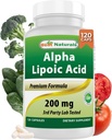Mejores Naturales Ácido Lipoico Alfa 200 Mg 120 Capsules
