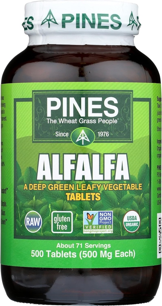 PINES Orgánica Alfalfa, 500 Tablas Cuenta