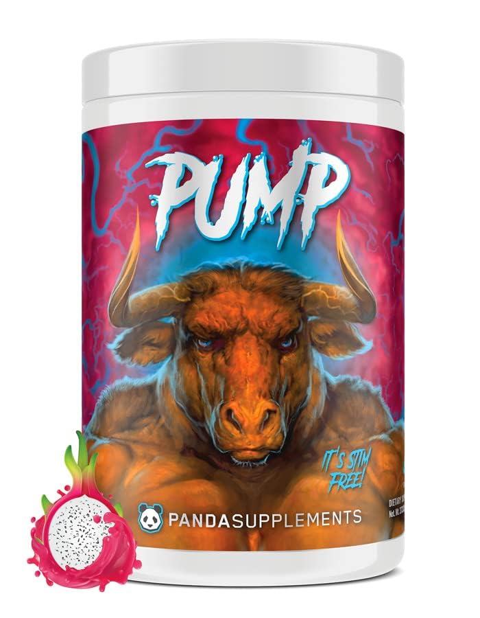 Bomba Panda, Pre-Workout, Fórmula No-Clump w/10G L-Citrulline Malate, Alpha GPC, Lions Mane,CognatiQTM,VasoDrive-AP® 40 Scoops (Rainbow Dragonfruit)