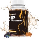 Booty Gummies for Big Butt and HIPS, Bigger Butt Gummies for Natural Curves, 1 PCS Bum Support Gummies, Berry Flavored Women Support Suplemento, Boost Glute Growth, Fenugreek, 60 Conde.