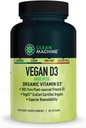 CLEAN MACHINE Certified Organic Vegan Plant Based Vitamin D3 4000 IU per Pill - Natural D3 Suplemento para la salud óptima - 30 cápsulas veganos (USDA Certified Organic)