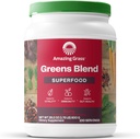 Increíble Grass Greens Blend Superfood: Super Greens Powder with Spirulina, Chlorella, Beet Root Powder, Digestive Enzymes, Prebiotics & Probiotics, Berry, 100 Servings (Packaging May Vary)