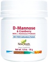NEW ROOTS HERBAL D-Mannose & Cranberry Suplemento con L. rhamnosus Probiotic (50g) Urinary Tract Health & Support