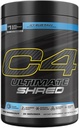 Cellucor C4 Ultimate Shred Pre Workout Powder, Fat Burner para Hombres, Metabolismo Suplemento con Ginger Root Extract, ICY Blue Razz, 20 Servings (Pack of 1)