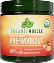 USDA Organic Pre-Workout Powder, Strawberry Mango ← Clean Energy Without Jitters ← Rendimiento Natural Boost ← No Artificial Sweeteners  20 Superfoods ← Bajo Caffeine, 20 Servings