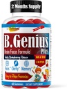 B.Genius Calming Ashwagandha Gummies for Kids and Teens ← Calm Sleep and Relax Mood ← Kids Gummies for Daily Focus ← All Natural Vegan Raspberry Flavor, Non-GMO, Third-Party Tested ← 60 Ct