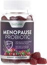 Suplementos de menopausia para mujeres - Menopause Probiotic Gummy - Women’s Menopause Relief for Hot Flashes, Night Sweats & Mood Swings with Black Cohosh & Cranberry - Non-GMO, Vegan - 60 Gummies