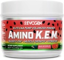 Evogen Amino K.E.M. - EAA & BCAA Powder Pump Volumizer TEN BCAAS Amino Acids Supplement for Blood Flow, Muscle Growth, " Hydration ¦ Sour Watermelon ← 30 Servings