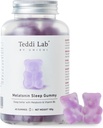 Unichi Melatonin Gummy, Científicamente Formulado con 3 mg de Melatonina y 4 mg de vitamina B6 para mejorar la calidad del sueño, 0 Azúcar, libre de gluten, no GMO, gran sabor de lavanda de limón, 60 cuenta