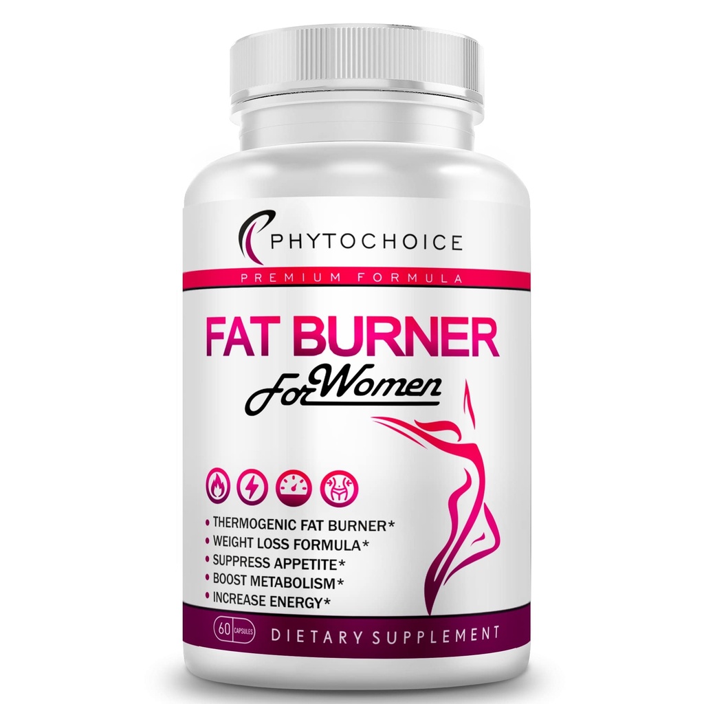 Fat Burner for Women with Raspberry Ketones, Green Tea & African Mango – Las mejores píldoras dietéticas que trabajan rápido para las mujeres, All-Natural Weight Loss Suplementos Apoya Metabolismo & Belly Fat Burn, 60 cápsulas