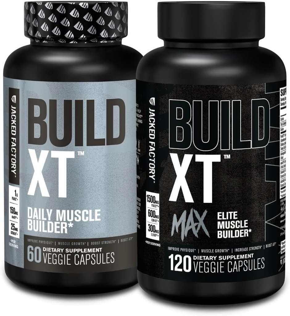Constructor de músculo diario XT (60 Conde) Constructor de músculo Max Elite (120 Conteo)
