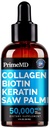 Peptides de colágeno líquido para mujeres - Complejo de suero con vitamina de biotina, proteína de queratina hidrolizada y Palmetto de sierra - Fórmula completa para el cabello, la piel y el bienestar de uñas - 2fl oz (Pack de 1)