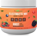 Electrolyte Powder - Refreshing Workout Recovery Electrolytes, Sugar Free, Gluten Free & Vegan, Puro Keto & Paleo Hydration Beverage, Immune Boosting Vitamins (198 Grams, Berry)