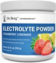 Dr. Berg Zero Sugar Hydration Keto Electrolyte Powder - Enhanced w / 1000 mg de Potasio & Real Pink Himalayan Sal (NOT Table Salt) - Strawberry Lemonade Hydration Drink Supplement - 50 servicios