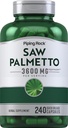 Piping Rock Saw Palmetto Extract 3600mg  240 Capsules  durable for Hombre and Women ← Non-GMO, Gluten Free Supplement