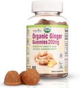 USDA Organic Ginger Gummies 200mg 90 Cuenta para Manejo de Nausea y Salud Digestiva