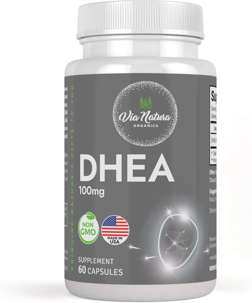 DHEA 100mg ← Non-GMO Silencio Gluten Suplemento gratuito