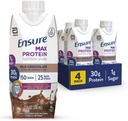 Asegurar Max Protein Milk Chocolate Nutrición Afeitar 30g Protein, 1g Sugar, 4g Fiber Blend ← 4 Pack