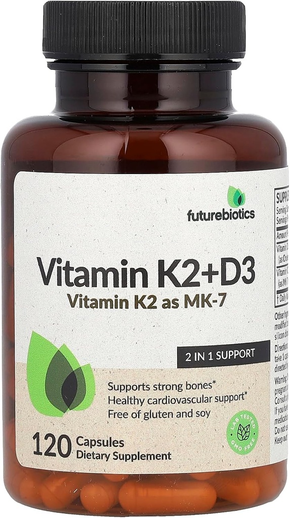 Futurbios Vitamina K2 + D3, 120 cápsulas