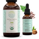 HerbEra Herbal Cleanse Organic Alcohol-Free Tincture ← Detox y Cleanse Fórmula, Suplemento Extracto Silencio Orgánica Wormwood Herb, Black Walnut Hull, Cloves Flower Buds ← Purge Extract (2 fl oz)