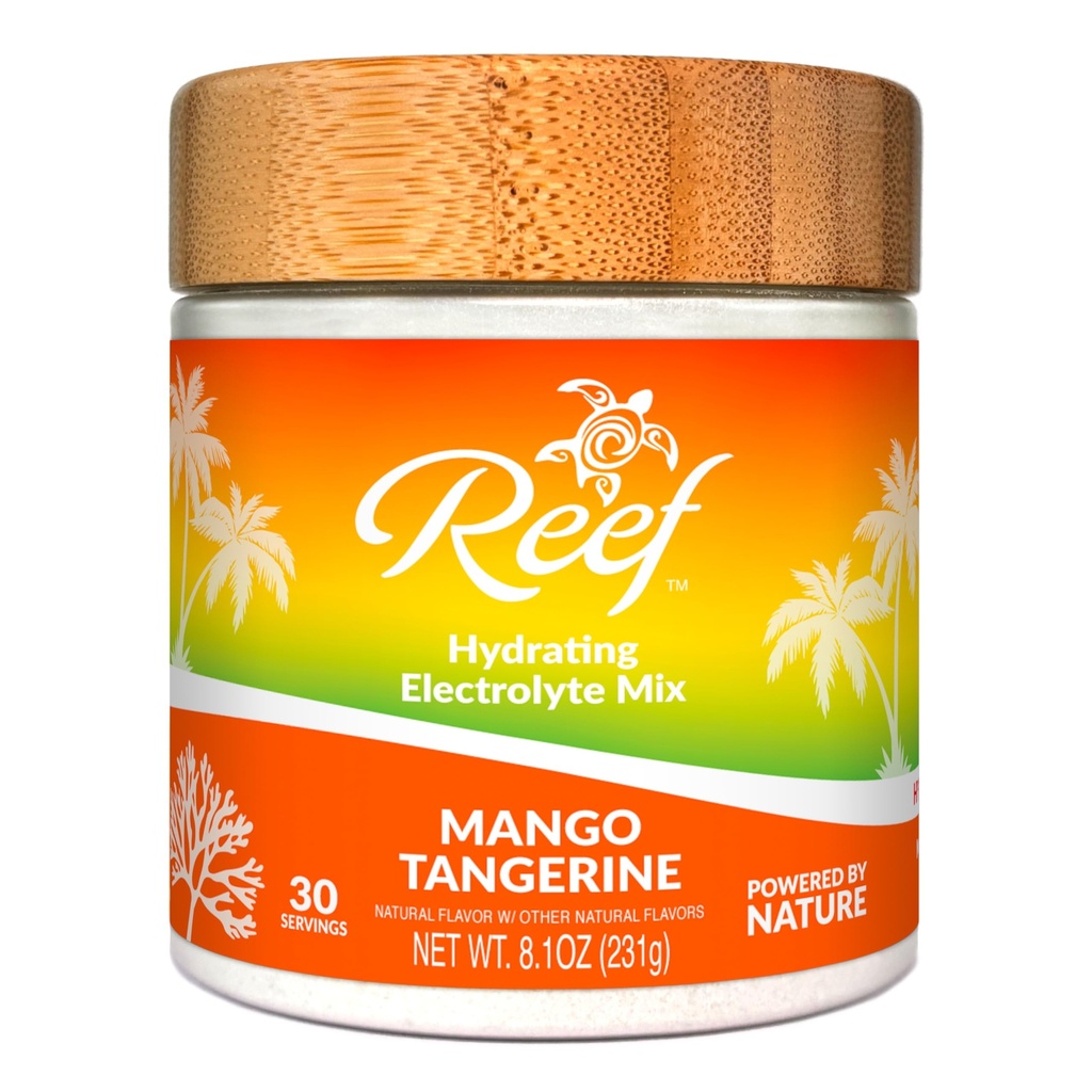 Hidratar mezcla de bebida electrolítica - Mango Tangerine, 30 Servimientos - Hidratación Powder w / Agua de coco - No GMO, No Añadido Azúcar, 5 electrolitos clave + vitaminas, minerales de rastro natural