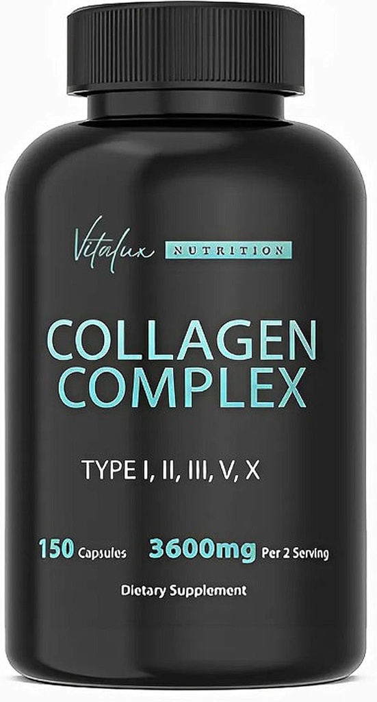 [BRSRAZYCAEMBACLD] Collagen for Women ' Men - Vital Nutrition - Hidrolyzed Collagen Peptides - Multi Collagen Capsules, Keto Friendly, Healthy for Skin, Nails, Bones & Joints, NonGMO- Type I,II,III, V, X - 150 cápsulas