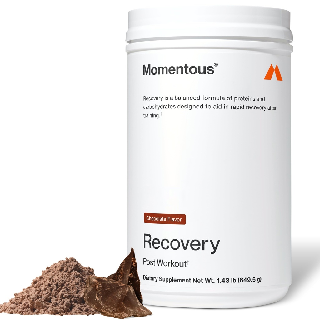 Momentous Recovery Grass-Fed Whey Protein Powder - 20 g Post-Workout Whey Isolate Protein - NSF Certified for Sport - Gluten-Free - 15 Servings - Chocolate - Paquete Mayo Vary