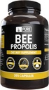 PURE ORIGINAL INGREDIENTES Bee Propolis (365 cápsulas) No hay magnesio ni artillería de arroz, siempre puro, laboratorio verificado