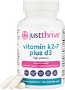 Just Thrive Vitamin K2-7 Plus D3 - Immune, Heart, y Bone Health Suplemento, 60 cápsulas vegetales