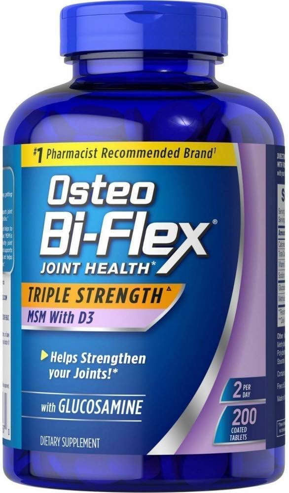 Osteo Bi Flex Suplemento Glucosmine 1500 Mg Vitamina D 1000IU (200Count), 200Count 1 Pack