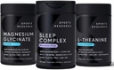 Sports Research Double Strength L-Theanine Supplement Softgels for Focus & Relax, Magnesium Glycinate for Restful Sleep & Enzymatic Procesos + cápsulas Veganas sin melatonina