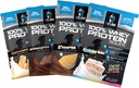 eFlow Nutrition Whey Protein Muestra Variedad - Muestras de pólvora de proteínas de aislamiento, calorie baja, media rápida, calidad premium, paquetes de viaje, carbohidratos bajos (4 paquete)