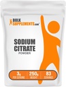 BulkSupplements.com Sodium Citrate Powder - Sodium Citrate Food Grade, Emulsifier, Flavor Enhancer - Gluten Free, 3g por Serving, 250g (8.8 oz) (Pack of 1)