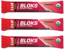 CLIF BLOKS - Chews de energía - Fresa... - Comida basada en plantas - Combustible rápido para el asiento de ciclismo y funcionamiento (2.1 paquete de onzas, 3 cuenta)