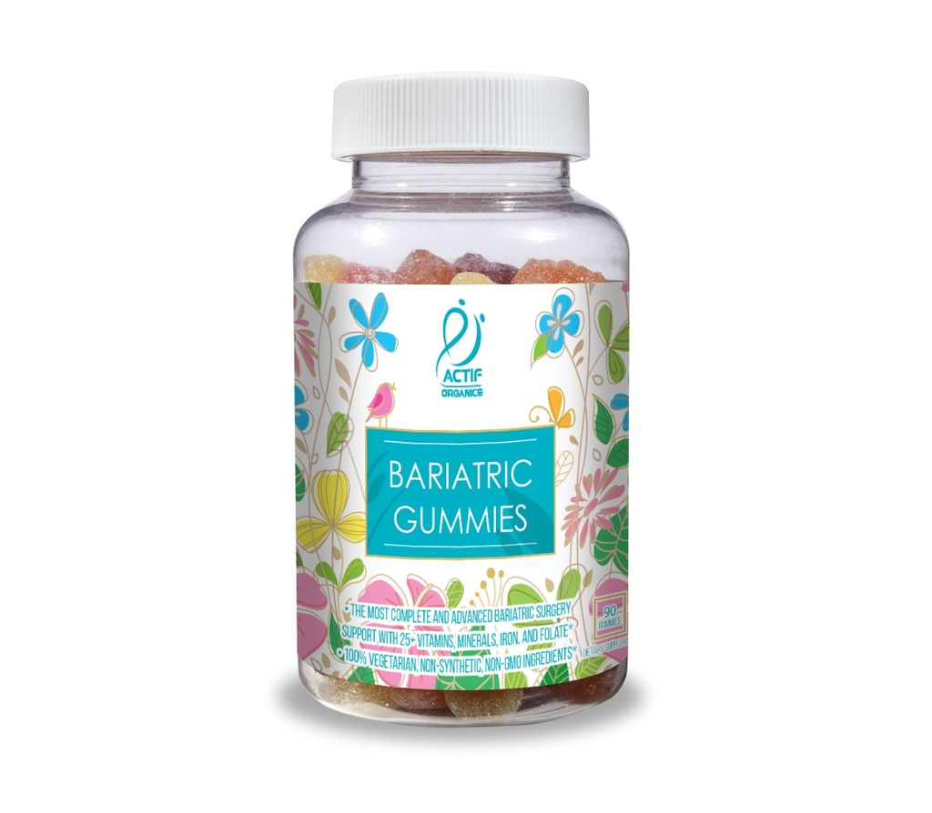 ACTIF Mangas Bariatrices Orgánicas con 25+ Vitaminas Orgánicas y Minerales para Cirugía Bariatrica, Fórmula Avanzada – No GMO, 90 Conde