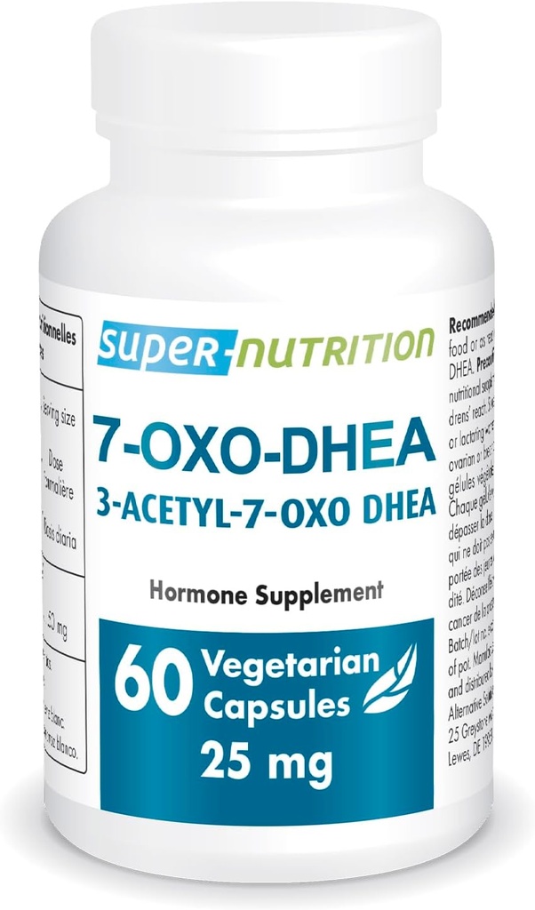 Supersmart 7-OXO DHEA 25mg - Advanced DHEA Metabolite Suplemento Silencioso No GMO " Libre - 60 cápsulas vegetarianas