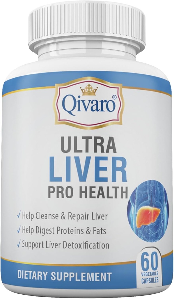 Ultra Liver Pro Health - Suplemento de apoyo a la salud del hígado con semillas de cardo de leche, extracto de Artichoke " Dandelion Extracto de hoja - Antioxidante " Soporte de detox - 60 cápsulas vegetales