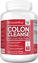 Health Plus Colon Cleanse Digestive Support ← All Natural Daily Fiber for Toxin Elimination Toxin Remove Reducir Bloating Silencioso Apoyos Heart Health ← 48 Ounces, 194 Servimientos