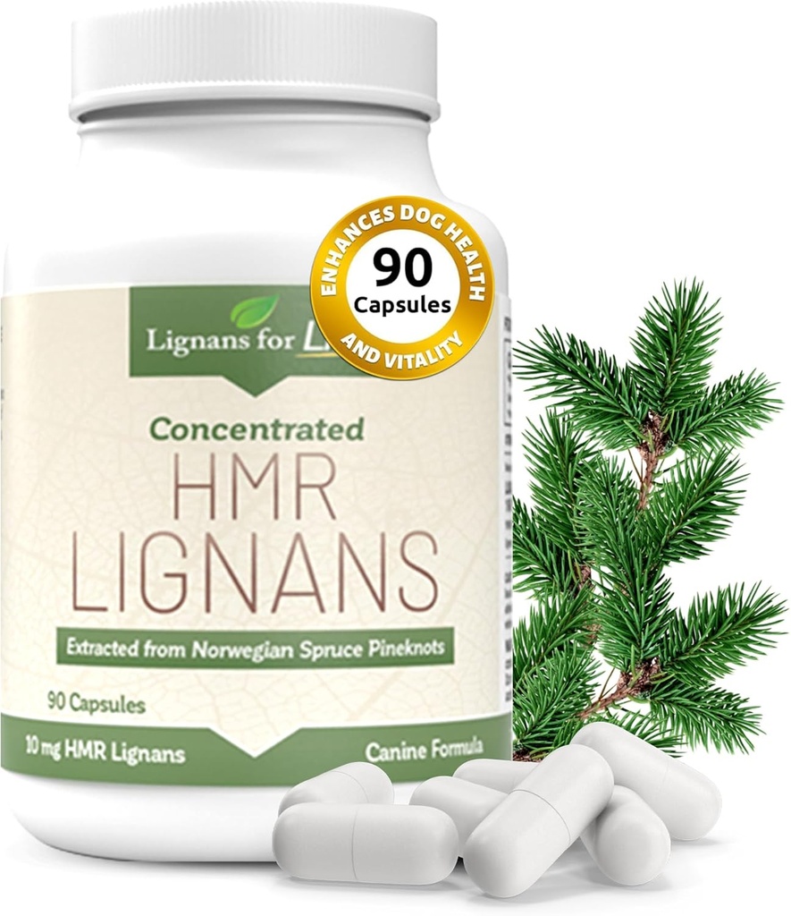 Lignans for Life HMR LIGNANS 10mg Capsules - Perfect for Small Dog Breeds - Vitamina para las mascotas sanas ← Multivitamin ← Wellness Suplemento  Nutritional