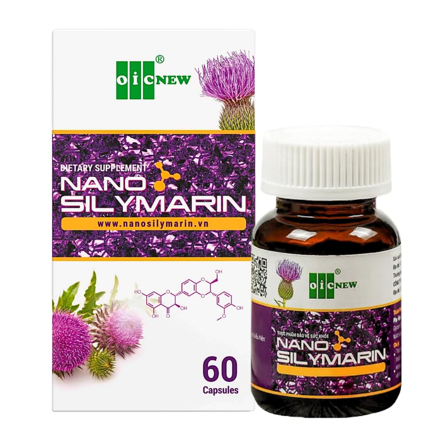 Nano Silymarin - 60 cápsulas - Liver Health Support and Stabilize Liver Cell - Nano Technology Aumenta la absorción hasta el 99,9%