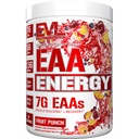 Evlution Nutrition EAA Energy - Pre " Post Workout Powder - Muscle Building " Recovery Supplement - 7g Essential Amino Acids + 5g BCAAs - Clean Energy - with Caffeine - 30 Servings - Fruit Punch