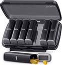 PULIV Gran organizador semanal de píldoras 2 veces al día con doble Damp-Proof Design, Black AM PM Pill Box 7 Día para la Protección de Privacidad, Pill Case for Vitamins, Medications, Fish Oils, Supplements