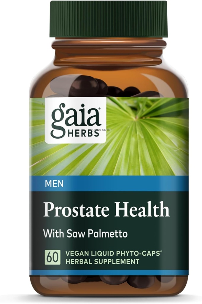 Gaia Herbs Prostate Health - apoya la salud de próstata y la función de los hombres - con Saw Palmetto, té verde, raíz de nettle y sabio blanco - 60 Vegan Liquid Phyto-Capsules (20-Day Supply)
