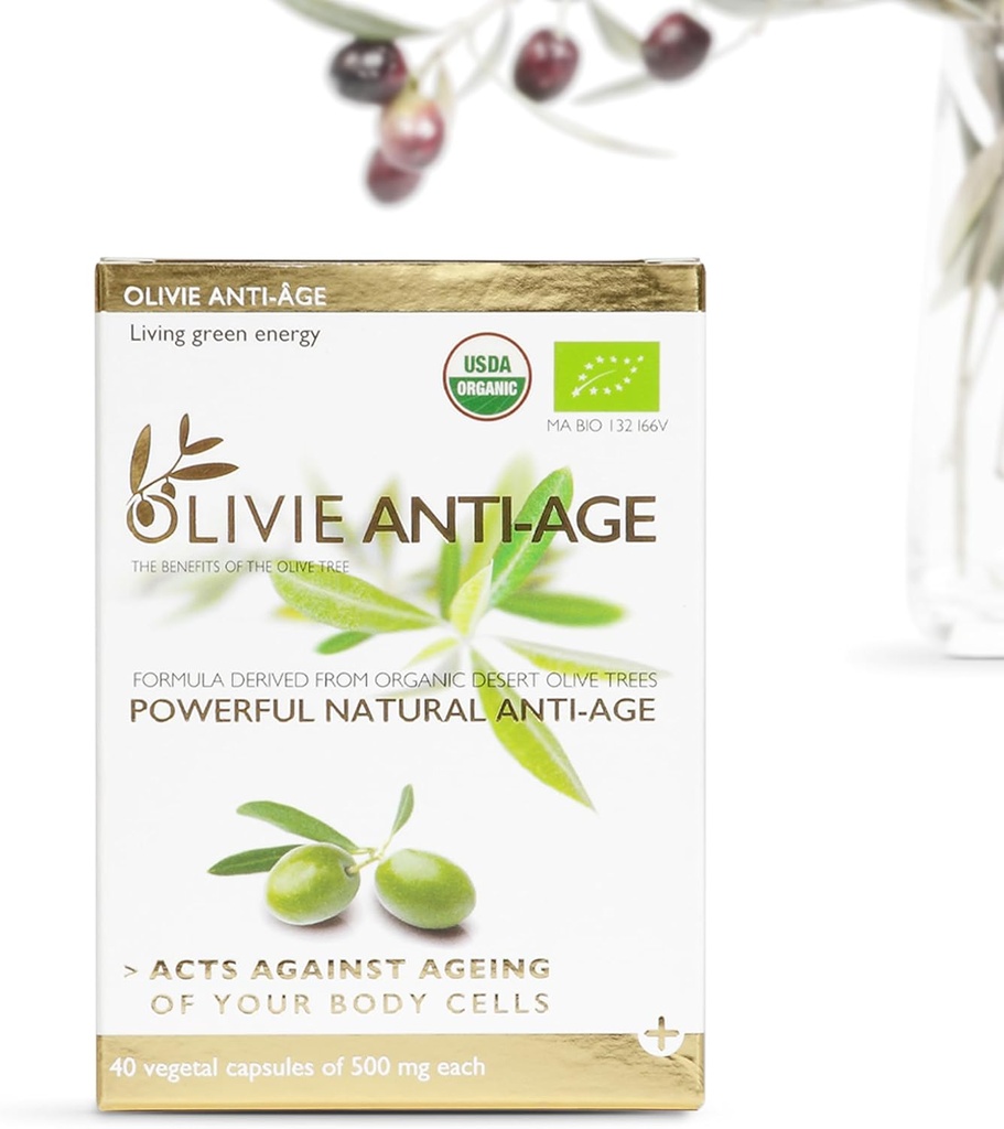 Orgánica Antioxidante Polifenoles de hoja de oliva rica extracto Suplemento Capsules Olivie ← Hidroxityrosol Oleuropein Anti Aging Suplemento Silencio 40 cápsulas