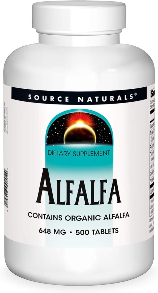 Fuente Naturales Alfalfa 10 Grain Suplemento dietético - 500 Tablas
