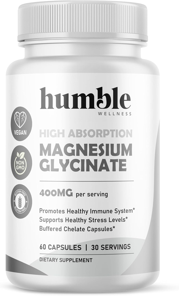 Magnesio Glycinate Suplemento - Chelated - 30 Day Supply